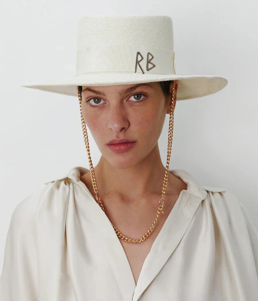 Summer Straw Hats for Women Ribbon Decoration Elegant Ladies Party Dress Hats Travel Beach Sun Hat Chapeau Femme 250808