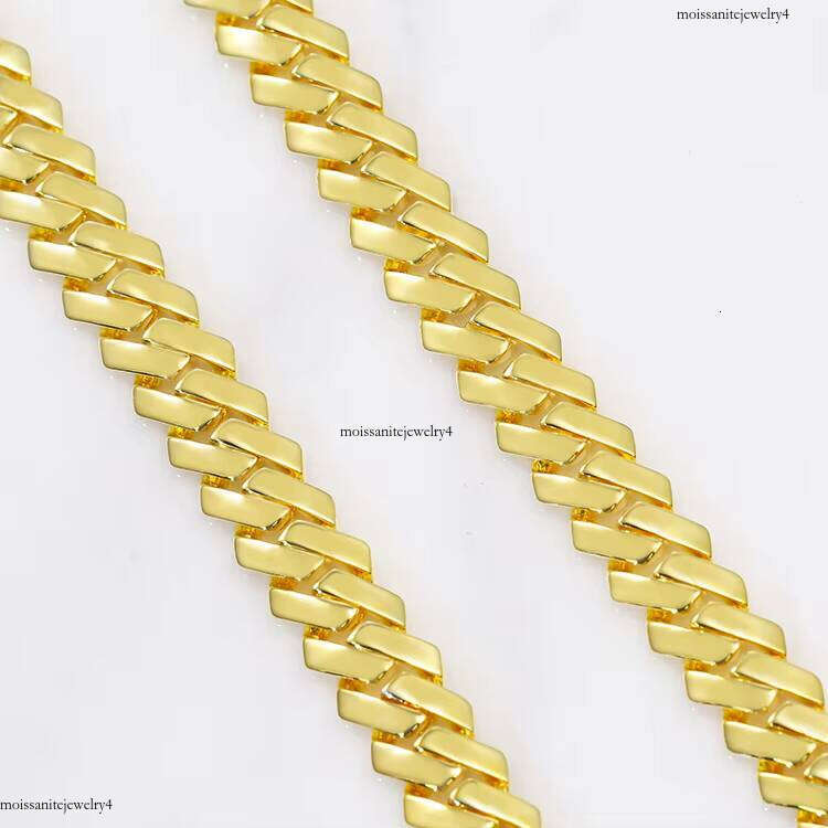 Hot Sale Stylish Sier Miami S 8mm 12mm 15mm Wide Plated Real Gold Cuban Link Chian with Free Lettering