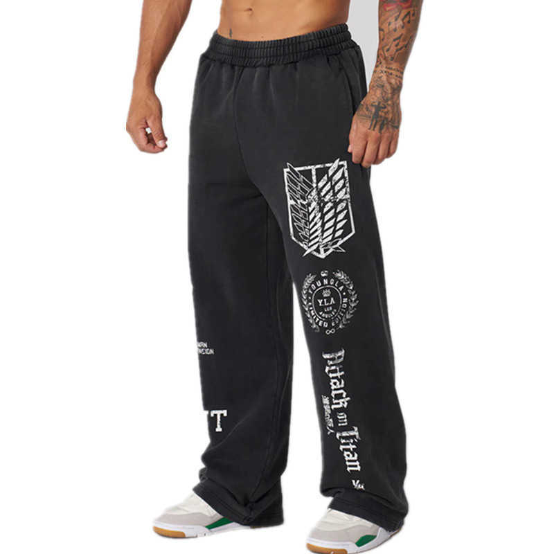 Hip Hop Y2k Pants Baggy Sweatpants Men Elastic Waist American Streetwear Vintage Joggers Casual Pants Men Clothing X250625