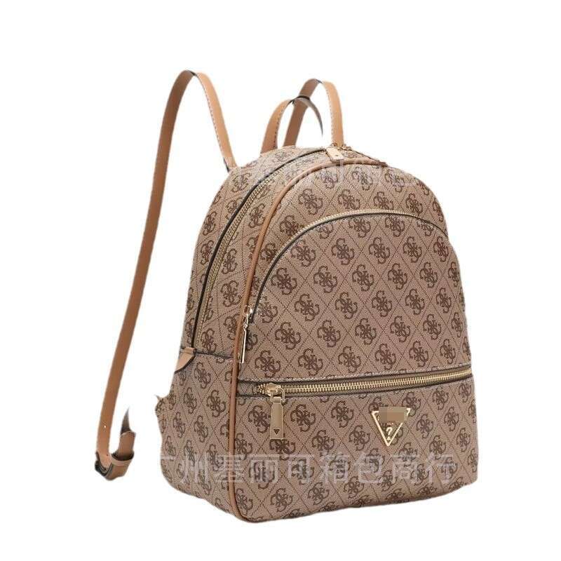 Gs Large Capacity Trendy Casual Simple Vintage Fashion Print Backpack Women's Bag