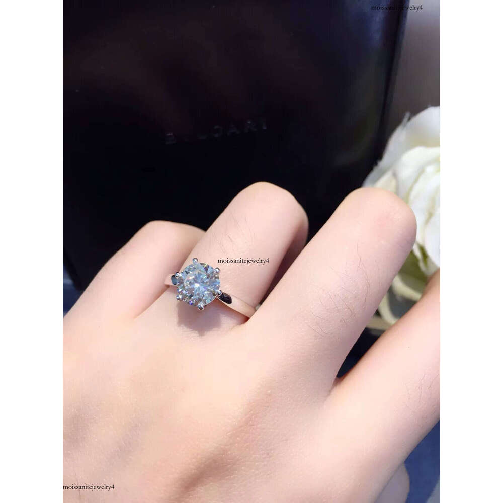 Factory Good Price Moissanite Gemstone Sterling 3ct Sier Round Shape Dia Eternity Rings White Jewelry Women