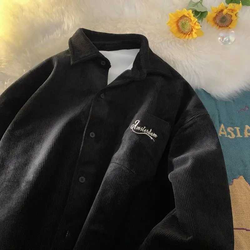 New Corduroy Mens Jacket American Retro Fashion Brand New Cool and Stylish Shirt Jacket W250809