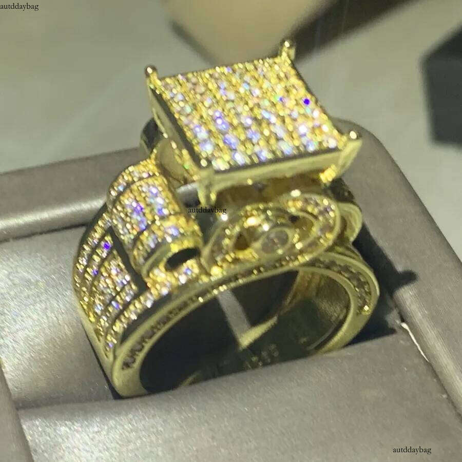 Dropshipping Wedding Rings Jewelry Choucong Brand Sterling Sier Gold Fill Pave 5A Cubic Zircon CZ Dia Eternity Women Engagement Band Ring Gift