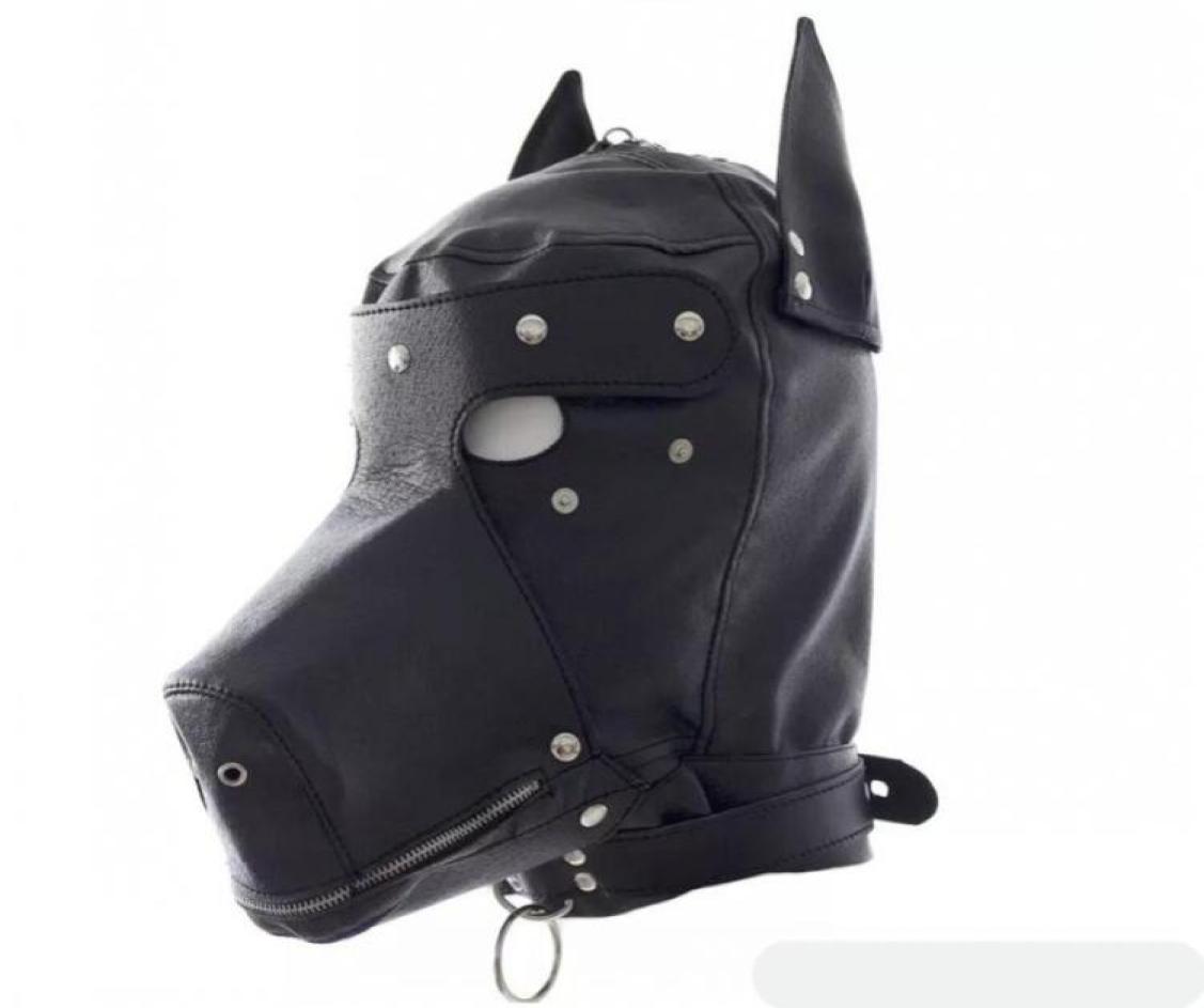 Sex Fetish role play Dog slave head Hood hoods bondage fully enclosed fun headgear masks sexy BDSM game couples2137075