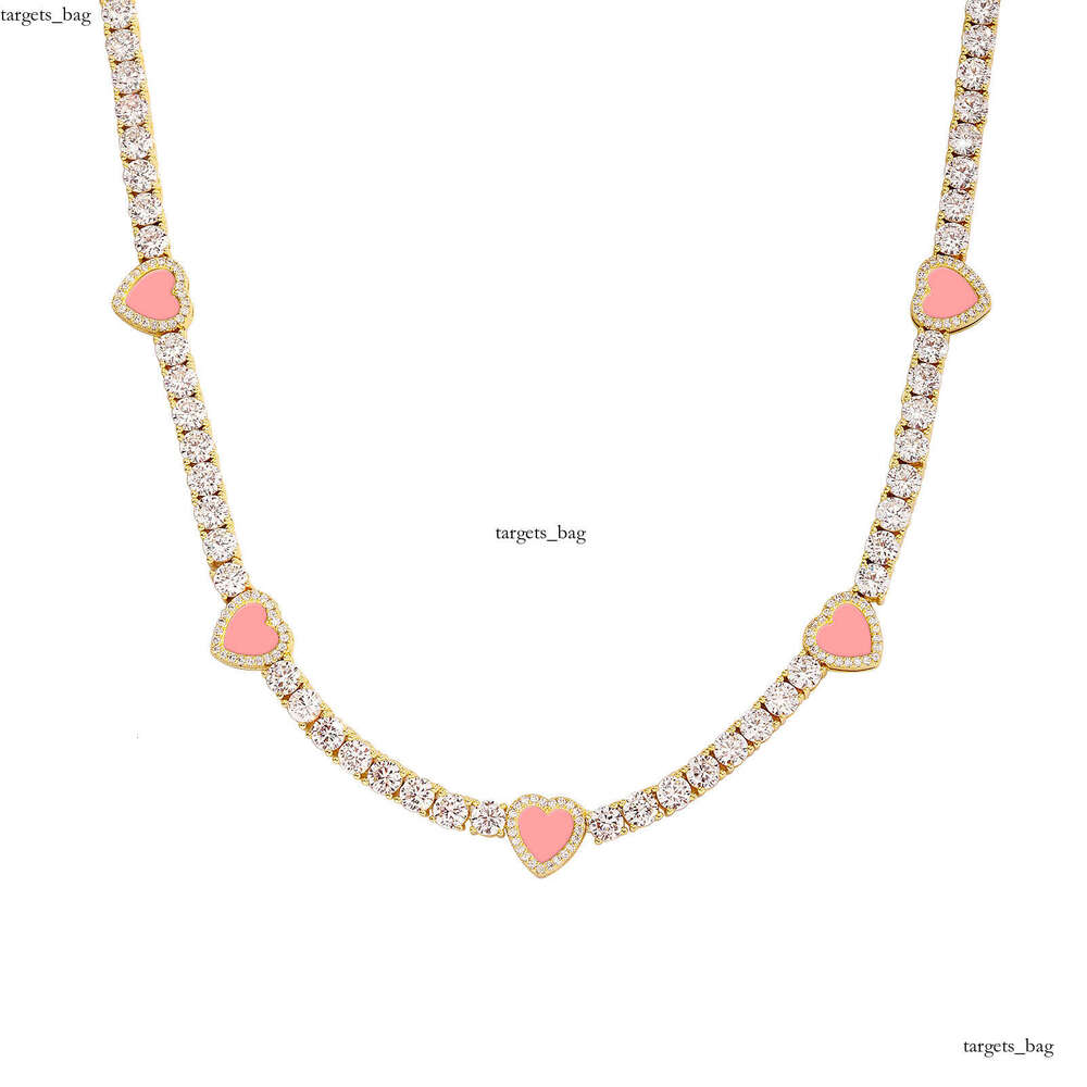 Heart Moissanite chain Bracelet Tennis Necklace for Women Exquisite High-end Clavicle Chain Accessory