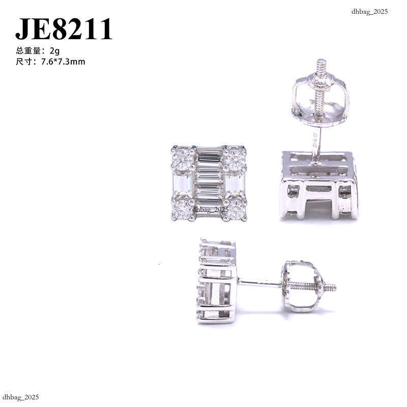 ICED OUT Irregular Moissanite EarringIced Out VVS Real Gold Plating Trade Special