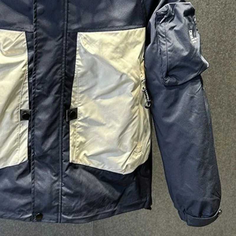 Autumn Winter New Mens Spliced Safari Jacket Loose Outdoor Korean High Street Multi-pocket Casual Jacket Workwear Sports Jacket W250809