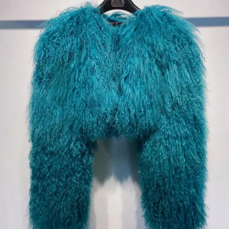 Warm Winter Mongolian-Inspired Fabric, Bordeaux Faux Sheep Fur Soft Clothing Material