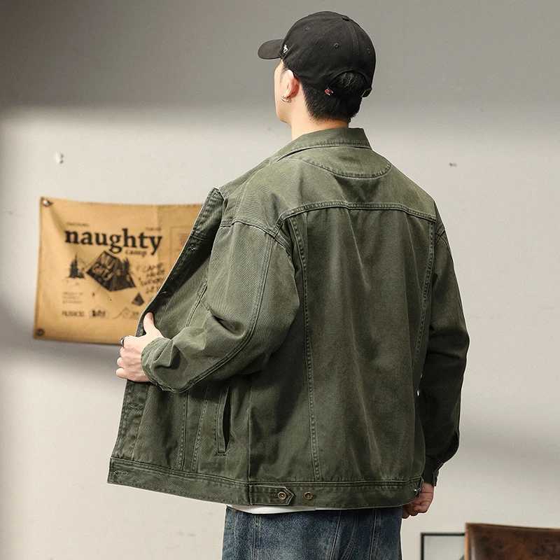 2023 Autumn Winter Mens Denim Jacket Premium Mens Plus Size Denim Jacket Fashionable Multi Pocket Loose Mens Hip Hop Denim W250809