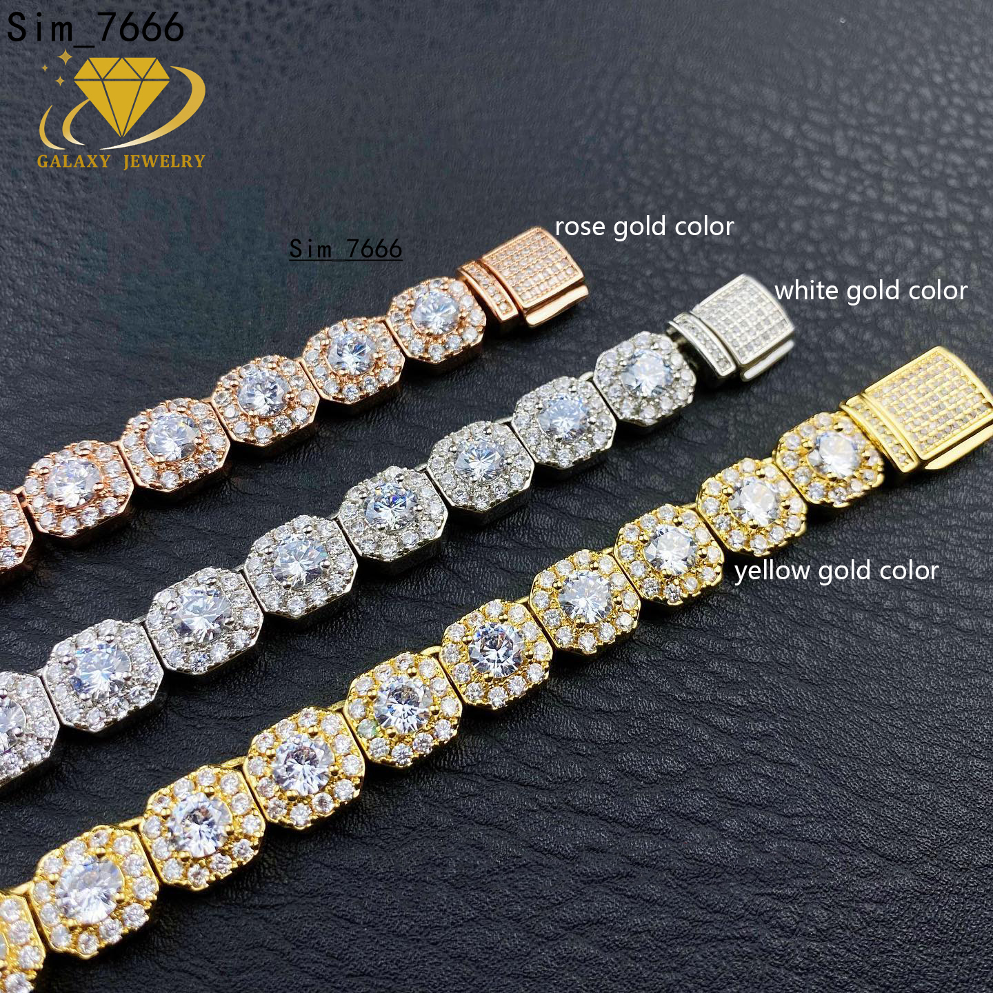 Hiphop Pass Tester GRA Custom Mens Cluster Diamond Chain Iced Out Tennis Bracelet Necklace Choker Moissanite Clustered Chain