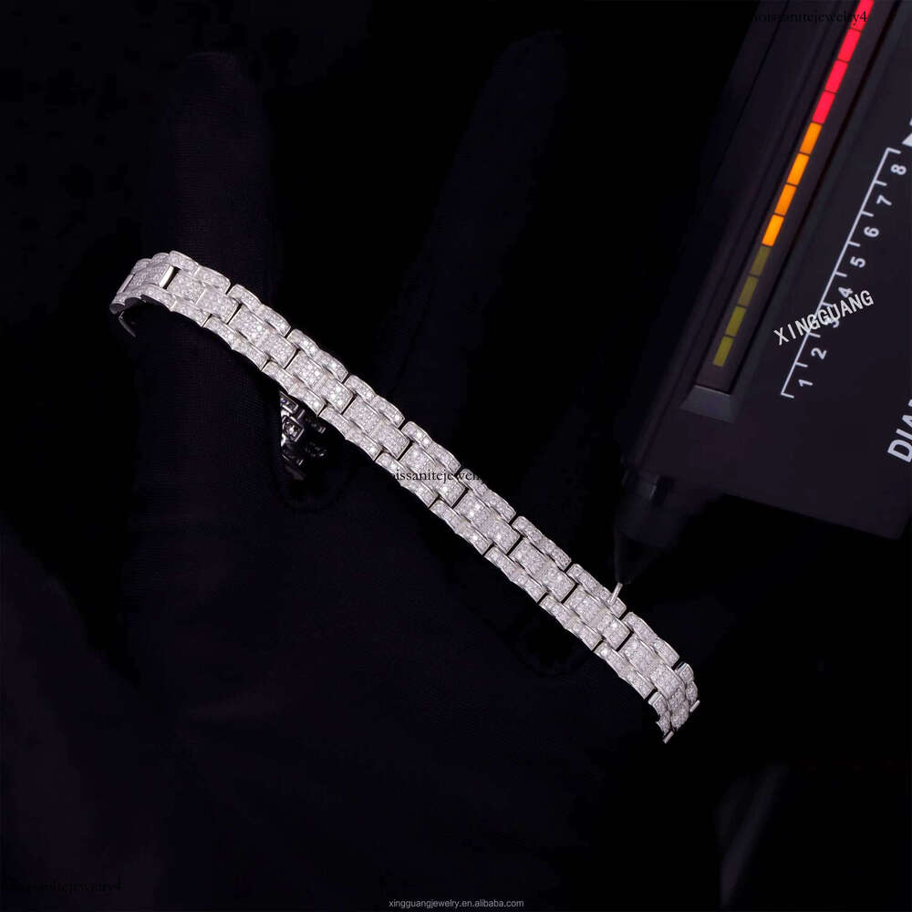 New Arrival Bracelets 8mm 10mm 12mm S Sier Ice Out Bling Moissanite Dia White Gold Plated Cuban Men Bracelet