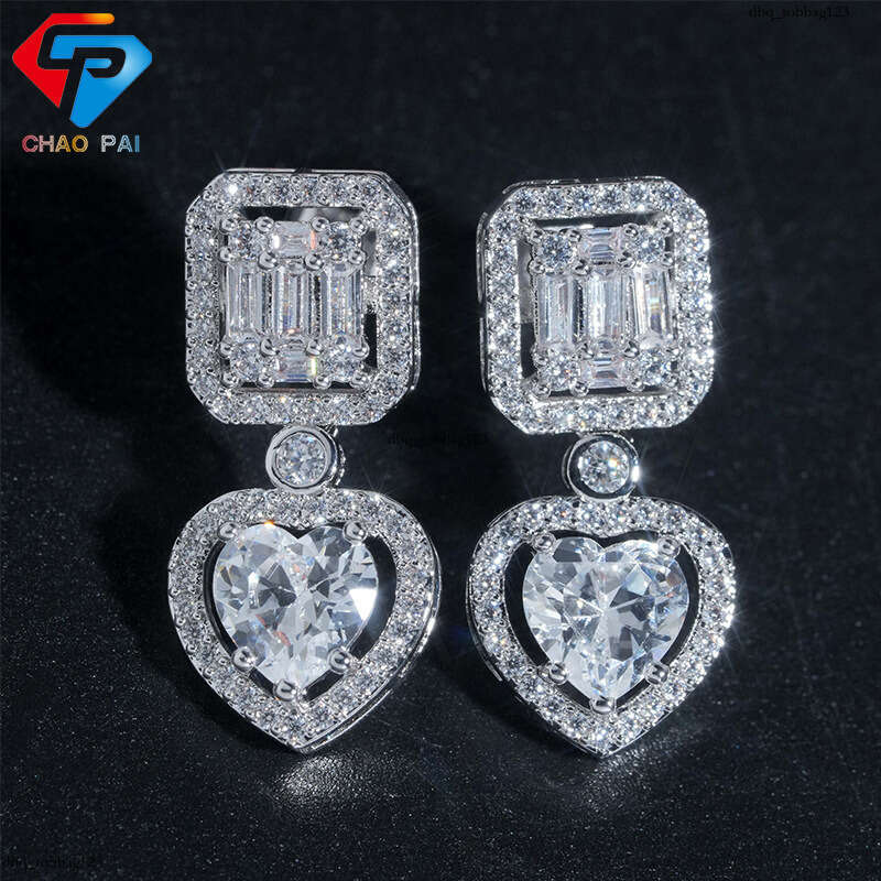 ICED OUT New 5A Zircon EarringIced Out VVS Plated Hip Hop Trendy Brand Jewelry Accessories