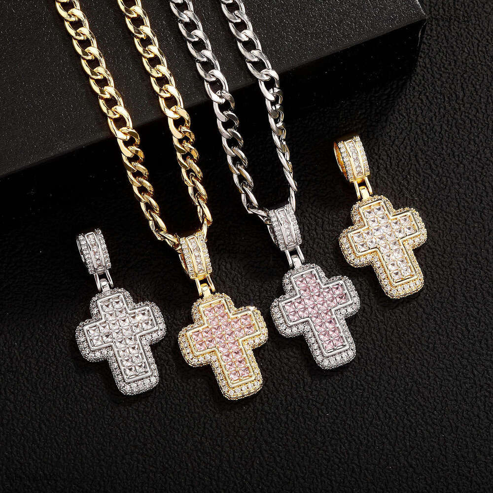 Niche Gold-Plated Heart NK Collarbone Chain Metal Hip-Hop Accessories Cross Pendant Necklace for Women