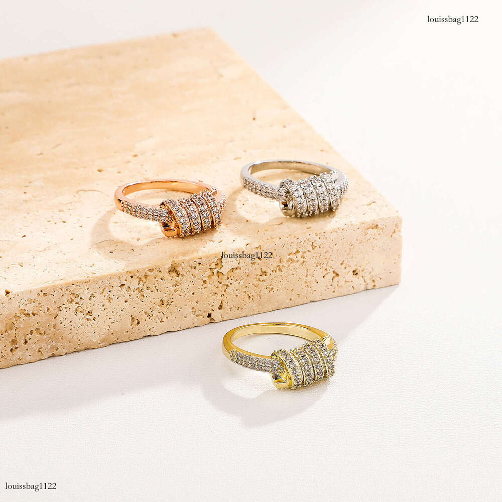 INS Internet Celebrity Creative Outfit Wire Knot Personality Hip Hop Zircon Ring Unisex Versatile Hand Jewelry