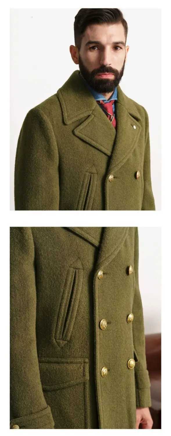 New Mens Clothing British Mens Mid to Long Length Long Sleeved Woolen Coat Jacket XJ250809