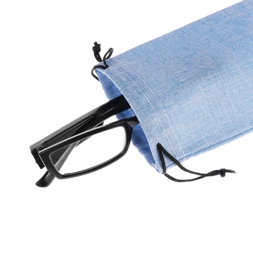 51020Pcs Portable Linen Fabric Pouch For Sunglasses Bag MultiFunctional Eyeglasses Case Optical Glasses Lanyard Cloth Bags 250801