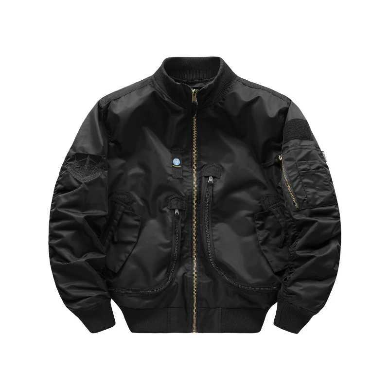 Mens jacket MA pilot jacket 2025 new embroidered stand collar American workwear jacket Spring and Autumn trendy casual jacket W250809
