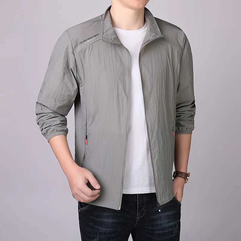 Korean Sunscreen Zipper Jacket Fishing Coats Mens Breathable Sports UV Protection Quick Dry Skin Windproof S W250809