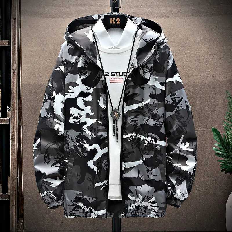 2024 Spring Autumn New Mens Windbreakers Casual Hooded Jacket New Cool Waterproof Coat Male Outerwear W250809