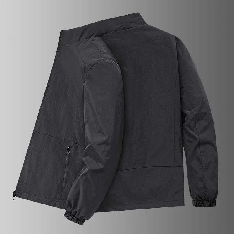 Spring and Fall New Mens Thin Jacket Outdoor Sports Loose Korean Casual Sports Jacket Coat W250809