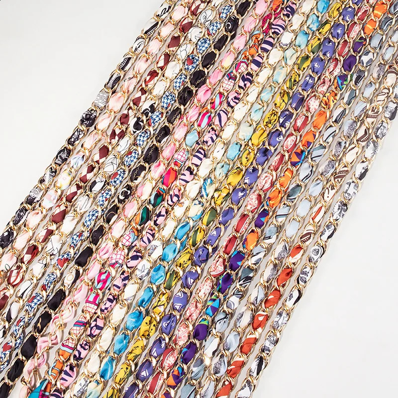 Bag Strap Decorative Chain Versatile Bag Chain Silk Scarf Woven Bag Shoulder Strap Trendy Single Buy Portable Chain Accessories 250808