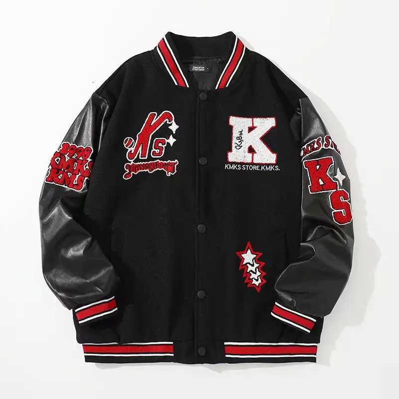 American New Letter Flocking Baseball Uniform Jacket Y2K Retro Vintage Lovers Motorcycle Casual Jacket For Men And Women Coats W250809