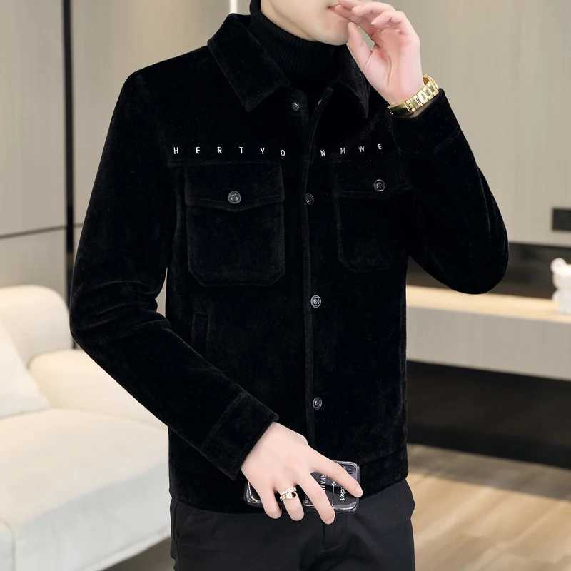 Autumn/Winter Men Lapel Woolen Jacket Fashion Slim Fit Suit Coat High Quality Checkered Multi Pocket Korean Casual Jacket XJ250809