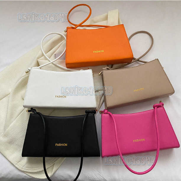 Unique Candy Color Underarm 2024 Autumn New Fashion Trend Simple Single Shoulder Handbag Baguette Womens Bag H250808