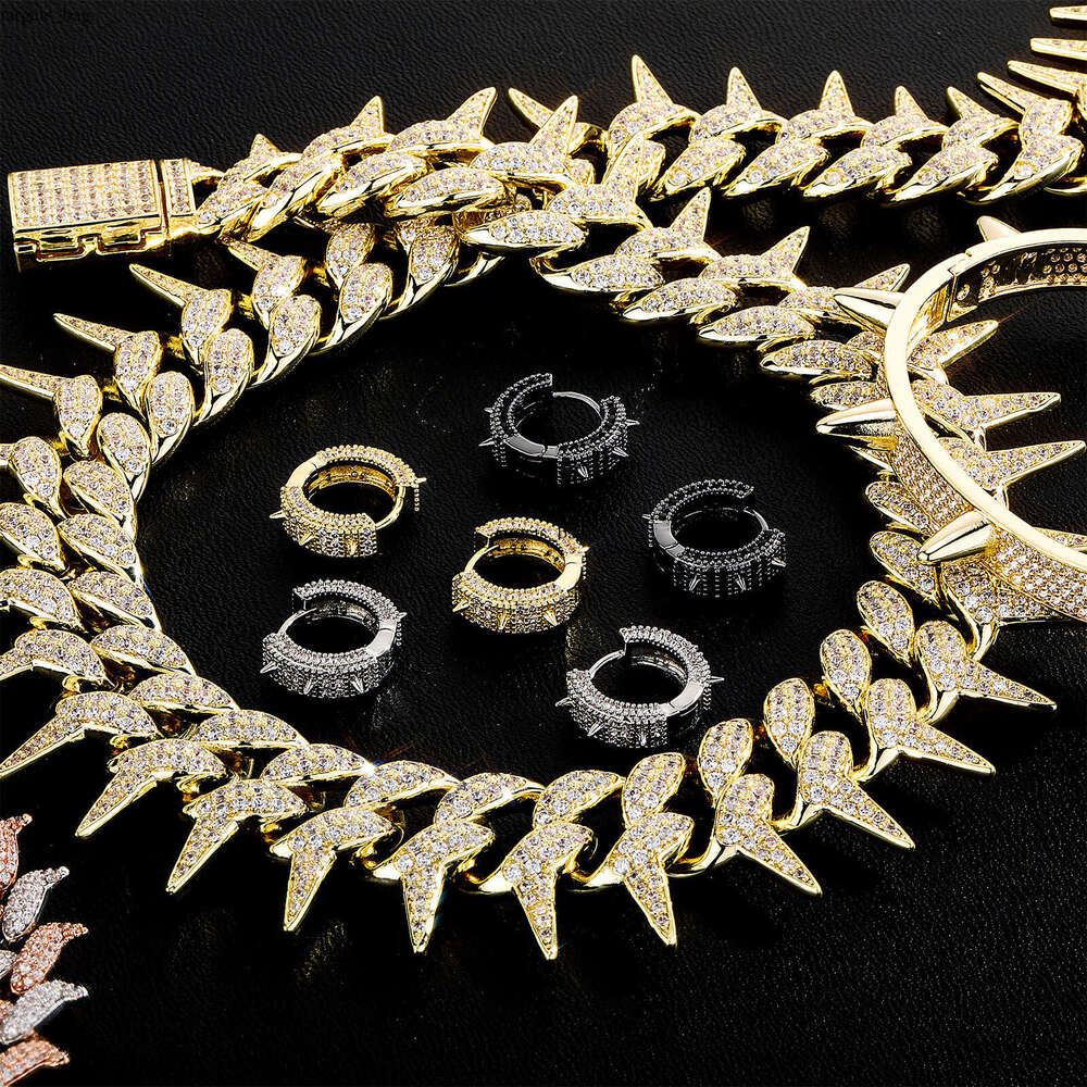 Unique Spike Earrings Cool Hip-Hop Style Fashion Trendy Men's Ear Jewelry Daily Outing Versatile Accessories