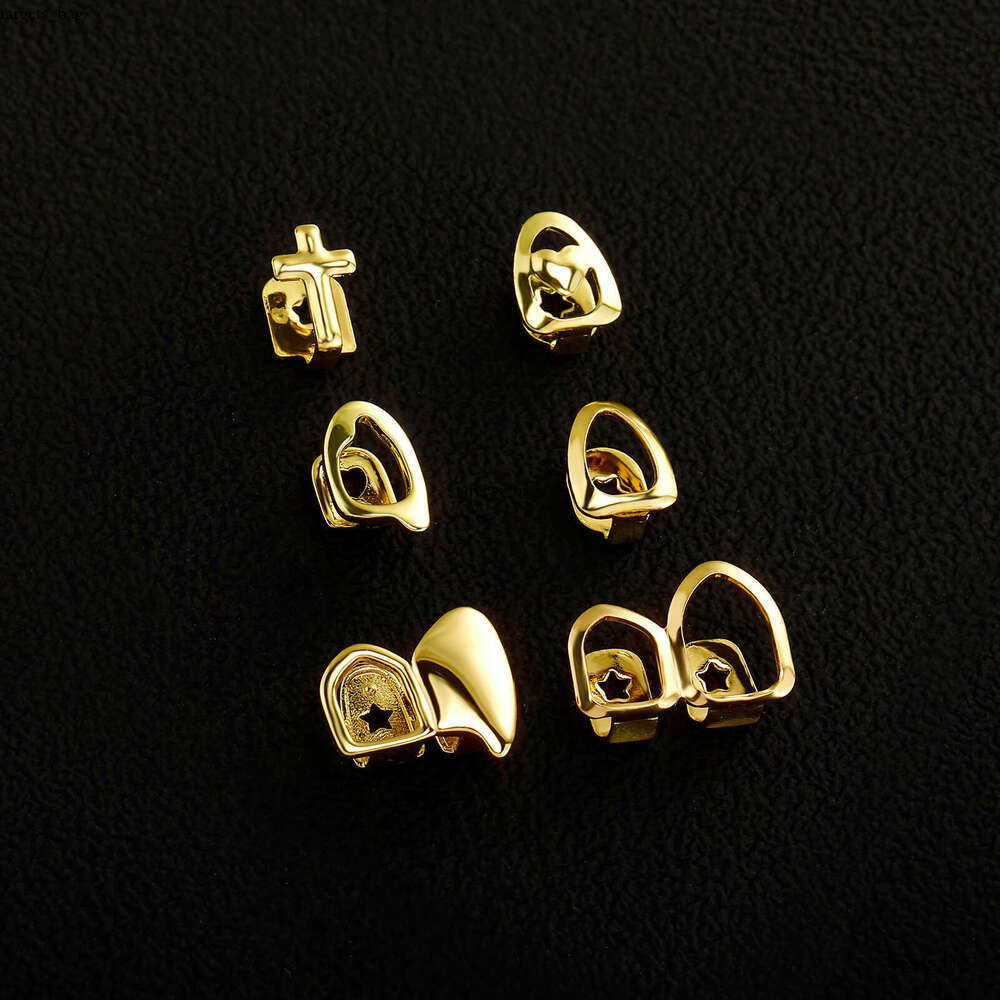 Real Plated Hip Hop TEMU Halloween Gold Braces Rap Versatile Personality Teeth Accessories