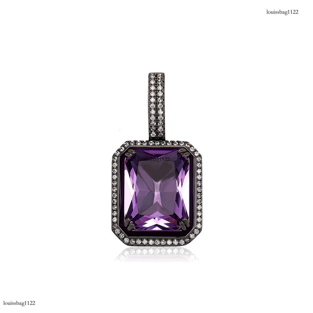 Rainbow Color Luminous Oil Drop Pendant Fashion Personality Moissanite chain Inlaid Necklace