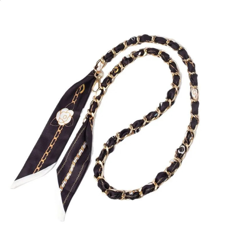 Bag Strap Decorative Chain Versatile Bag Chain Silk Scarf Woven Bag Shoulder Strap Trendy Single Buy Portable Chain Accessories 250808