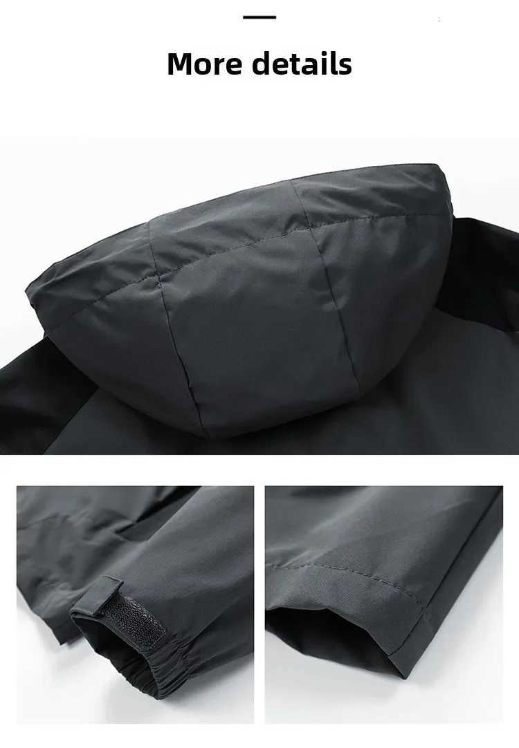 Spring and Autumn Functional Style Outdoor Windbreaker Mens Workwear Coat Hooded Jacket Mountaineering Suit Handsome Jacket Men W250809