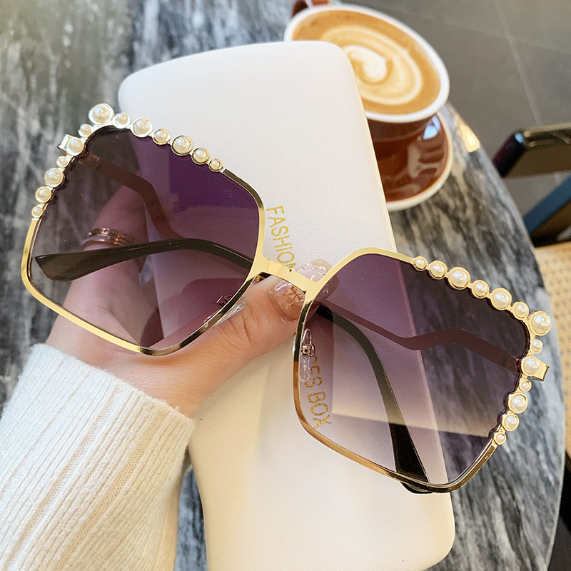 Designer Sunglasses For Women Oversized Sunglasses Fashion Pearl Sunglasses Luxury Polarized Goggle Pilot PC Frame Square UV400 Eyewear Pr60610