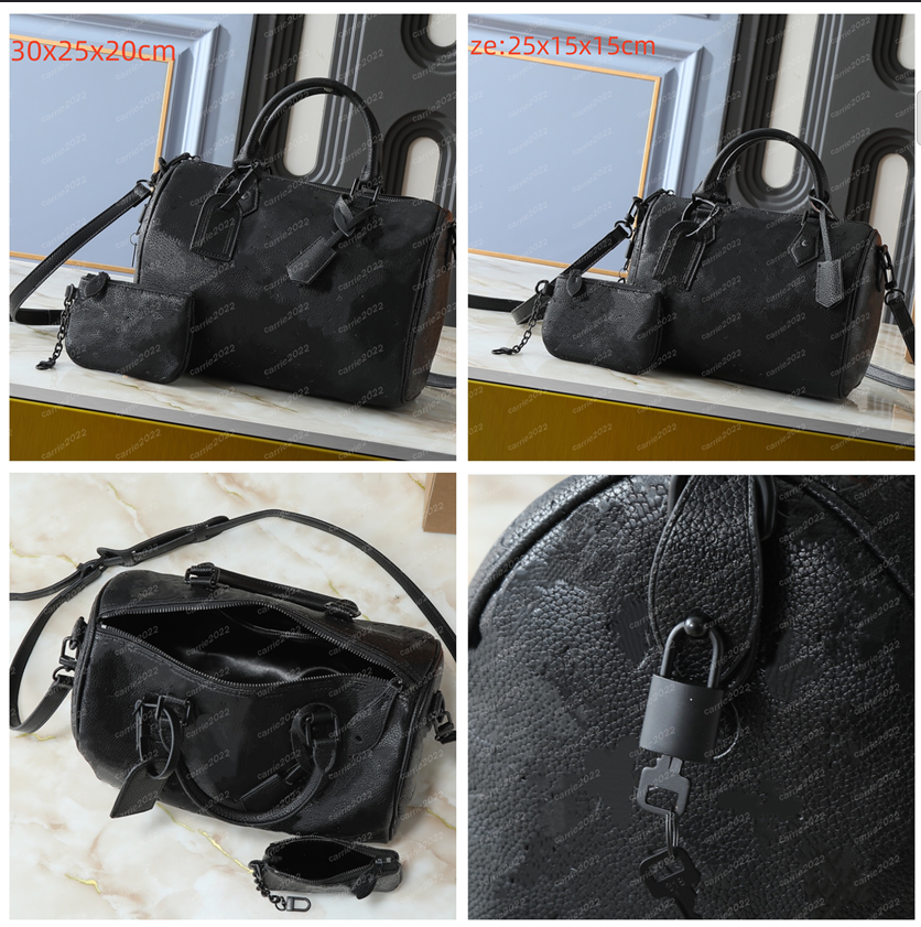 Black with Black Hardware Designer bags Luxury SP 25CM Boston Bag Totes Handbag Shoulder Bags Crossbody Higher Quality P9 Pouch Purse Soft 30 Pillow Embossed Black