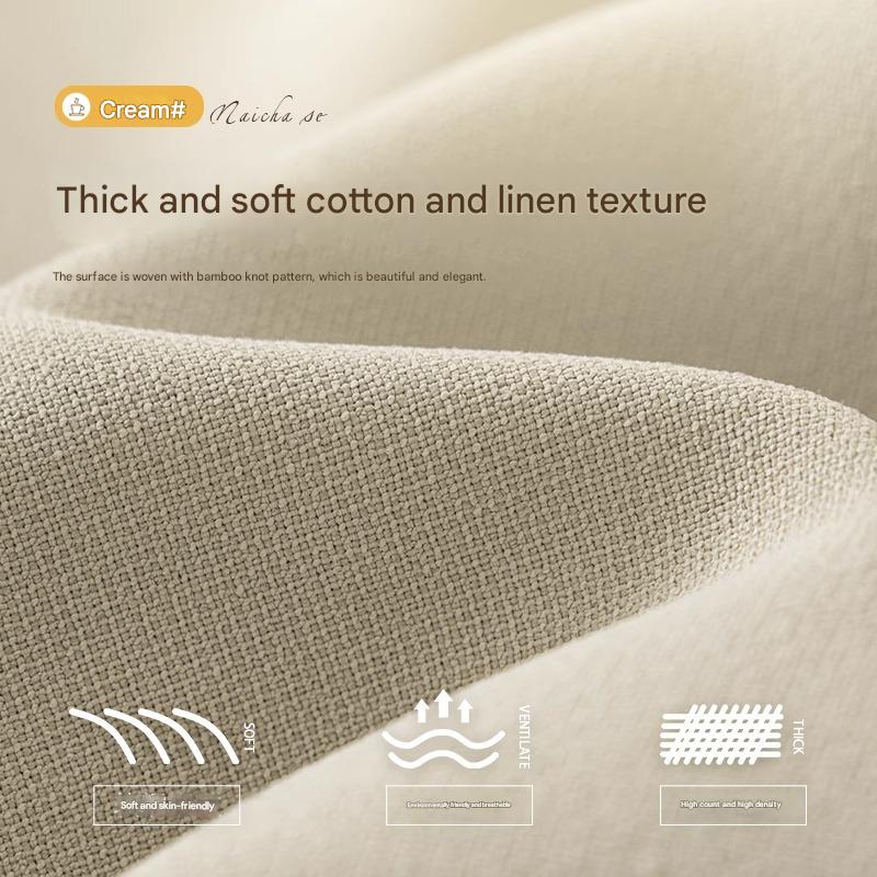 YL-36961 new cotton and linen full blackout curtains bedroom living room bay window thickened sunshade and heat insulation curtain