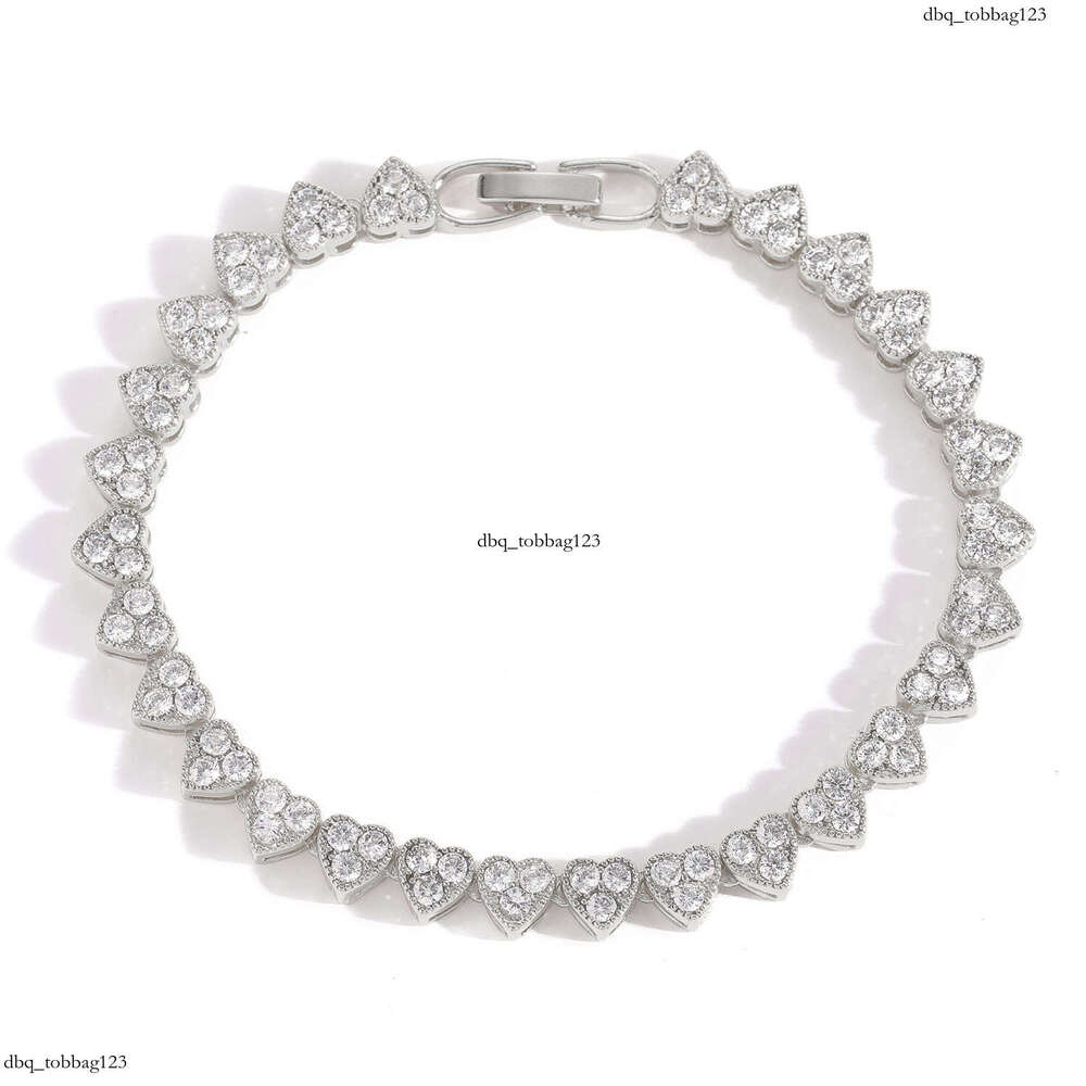 New Moissanite chain 6.5mm Wide Heart Shape Unisex Couple Personality Hip Hop Necklace