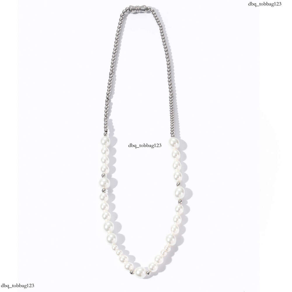 Ins Necklace Celebrity Sterling Silver Pearl Men's Personality Street Style Hip-Hop Clavicle Chain