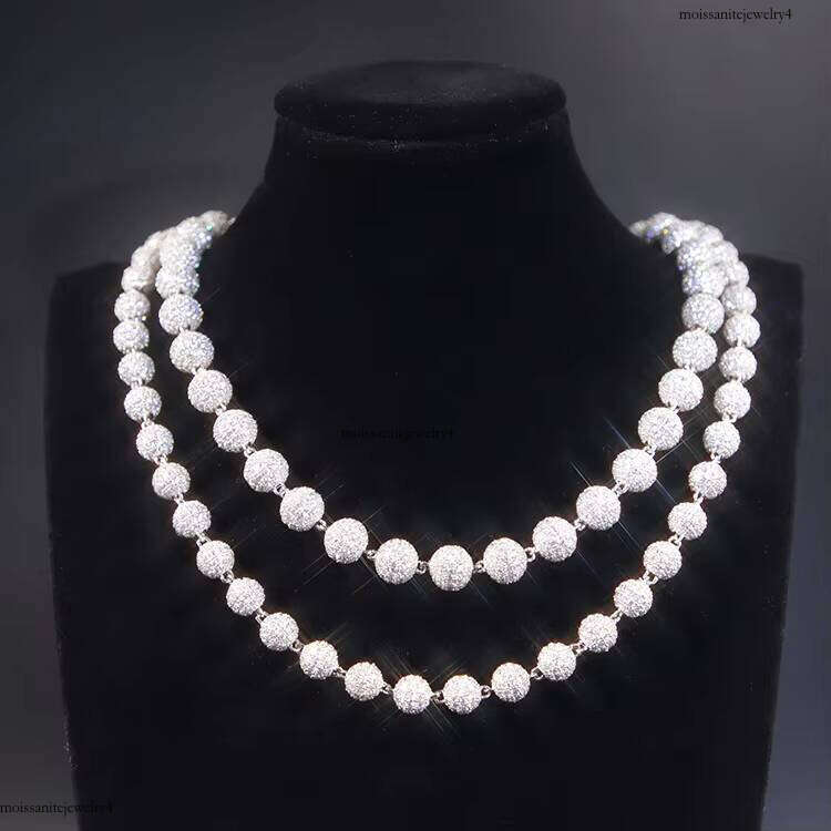 13-22 mm Wide S Sier Gold Plate Iced Out Dia VVS D Color Moissanite Cuban Link Chain Fine Jewelry Necklaces
