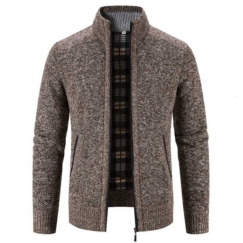 Mens Knit Jacket Super Soft Sweater Cardigan Zipper Up Winter Thickened Warm Jumper Smart Casual Clothing for Men Cold Overcoat W250809