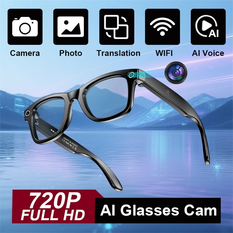 Upgrade Smart Glasses Men AI Language Translation Wireless Music Camera Control Bluetooth Call Sunglasses Sports Women Eyeglass 250808