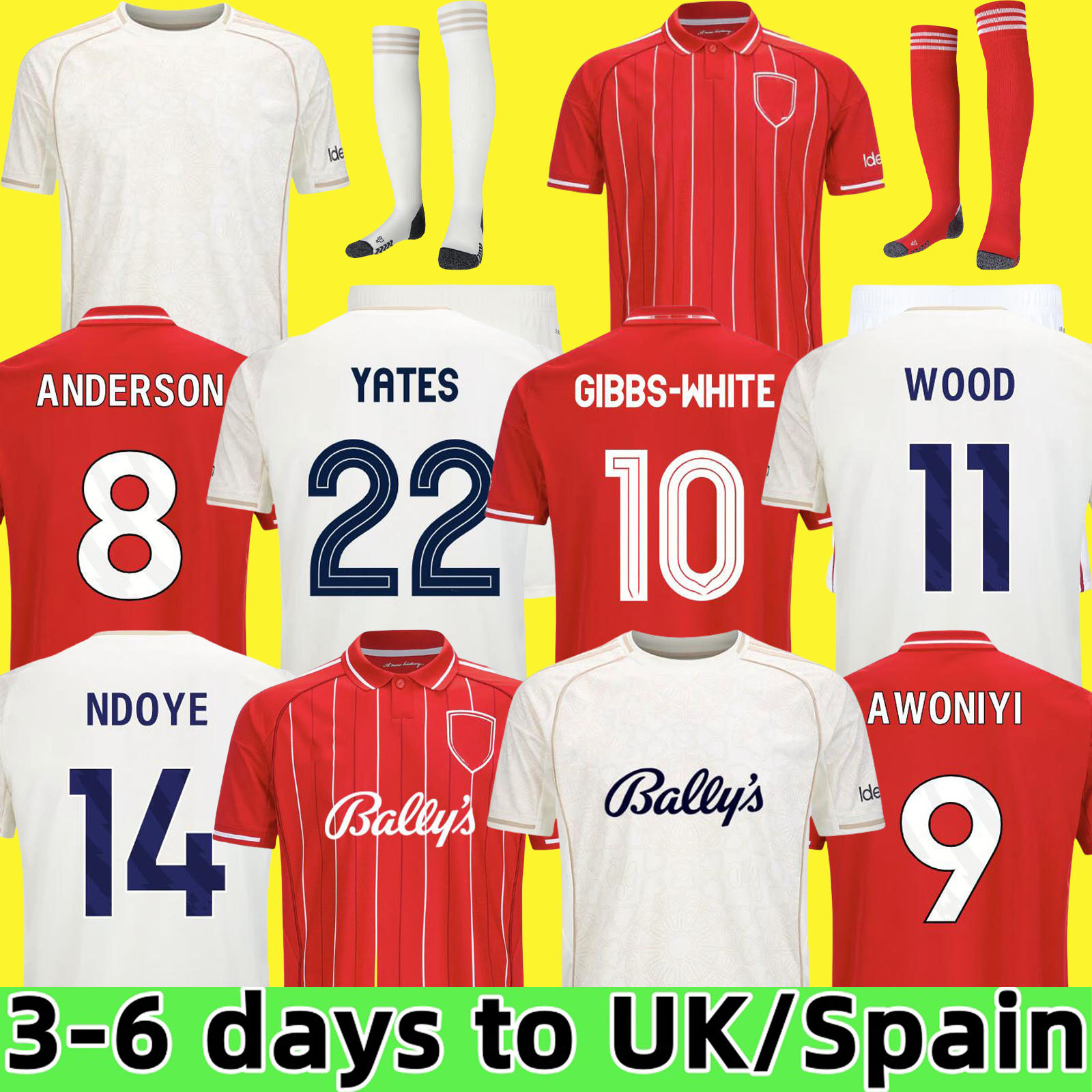 25 26 NoTTInghamS LINGARD Soccer Jerseys GRABBAN Johnson Surridge 2025 2026 Men kids Forest Awoniyi AMEOBI KROVINOVIC ELANGA Football Shirts Men Kids Kit