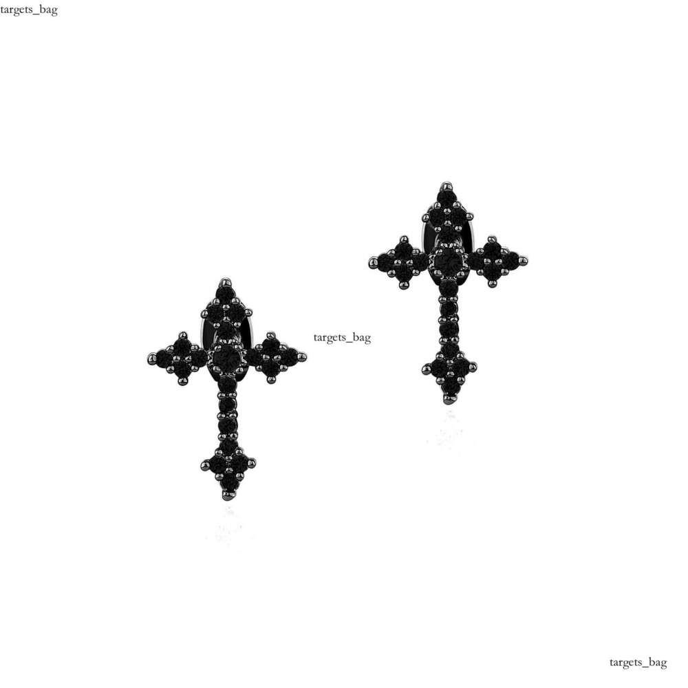 Minimalist Mini Cross Hip Hop Micro Paved Zircon Fashion Earrings for Men and Women