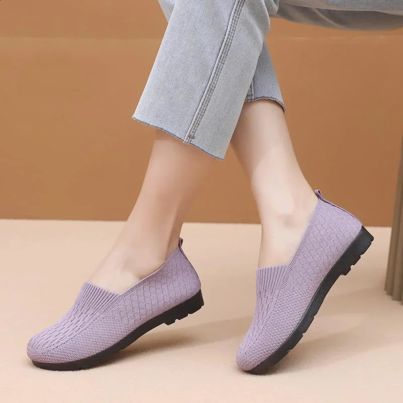 mesh socks womens breathable and lightweight flat shoes womens Loafers breathable sports shoes womens Zapatillas Mujer 250805