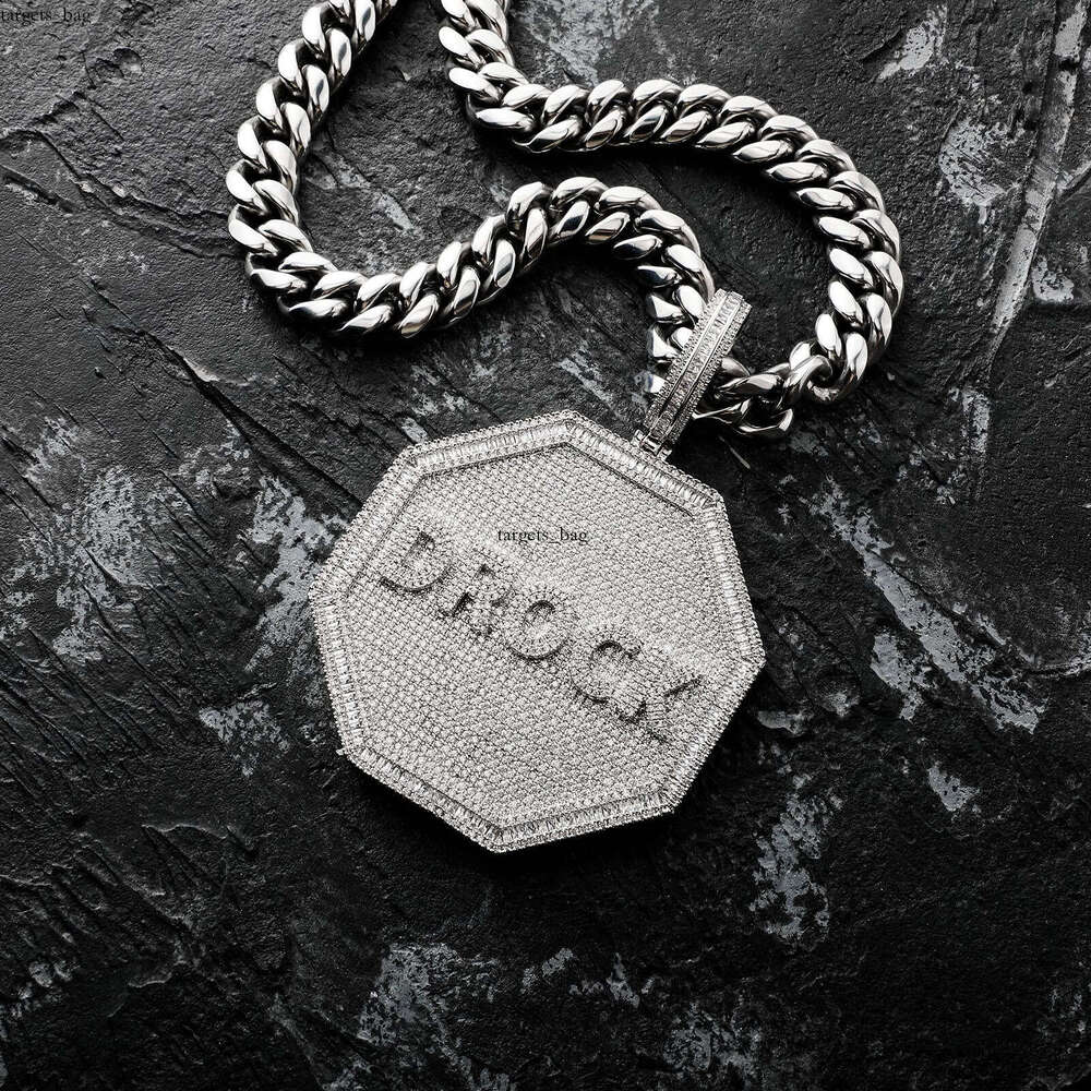 Chinese Rap Style National Trend Hip-Hop Full Dia English Letter DIY Pendant Necklace Unisex Trendy Accessories
