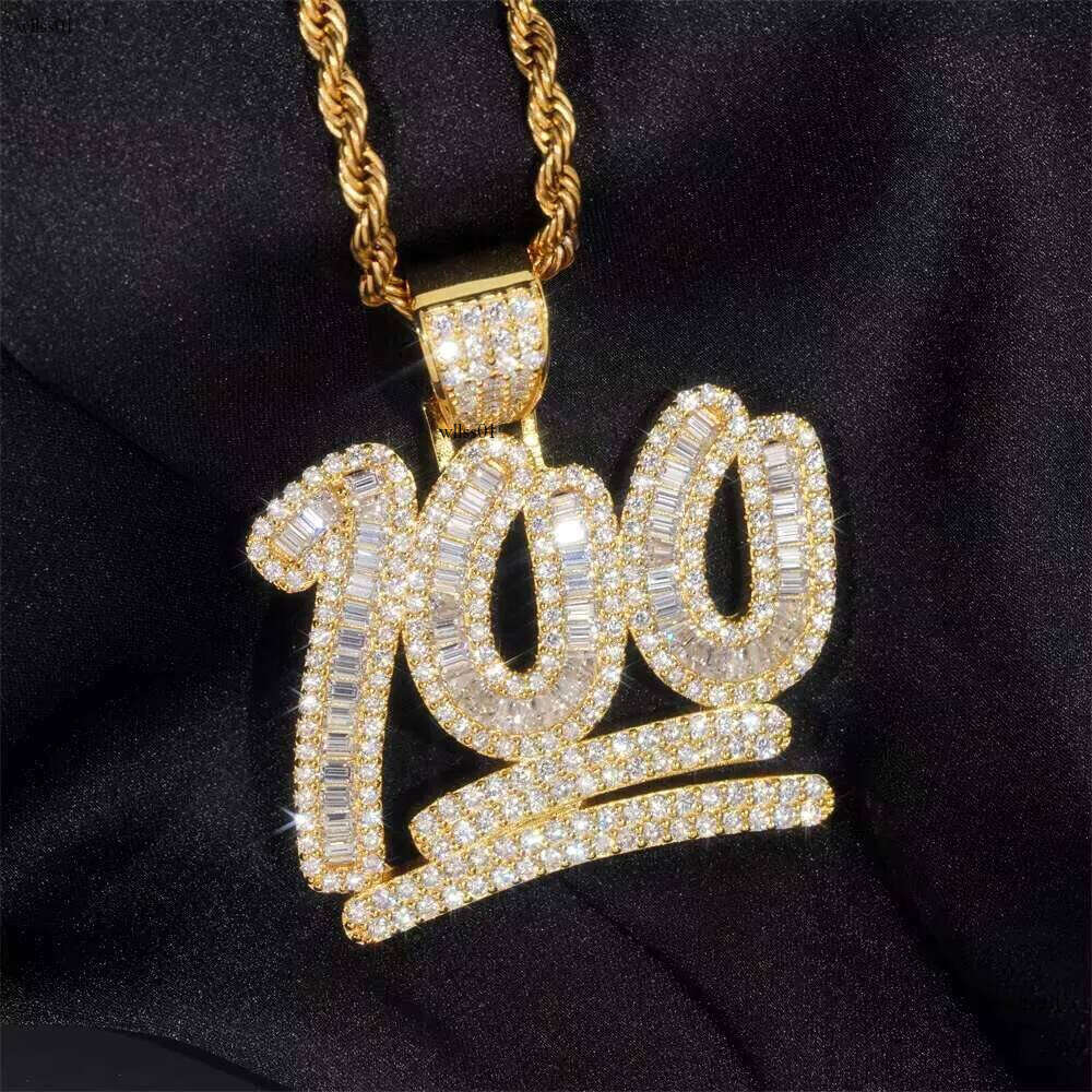 S Sier Moissanite Hip Hop Fashion Pendant