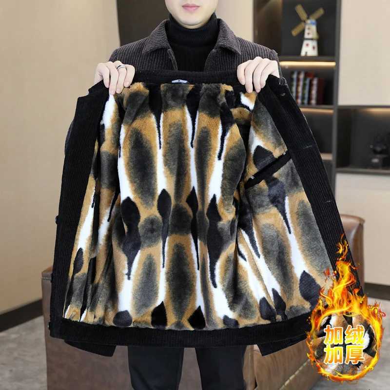 Korean Fashion Versatile Woolen Jacket Men Winter Thick Warm Casual Business Trench Coat Slim Streetwear Overcoat Men Clothing XJ250809