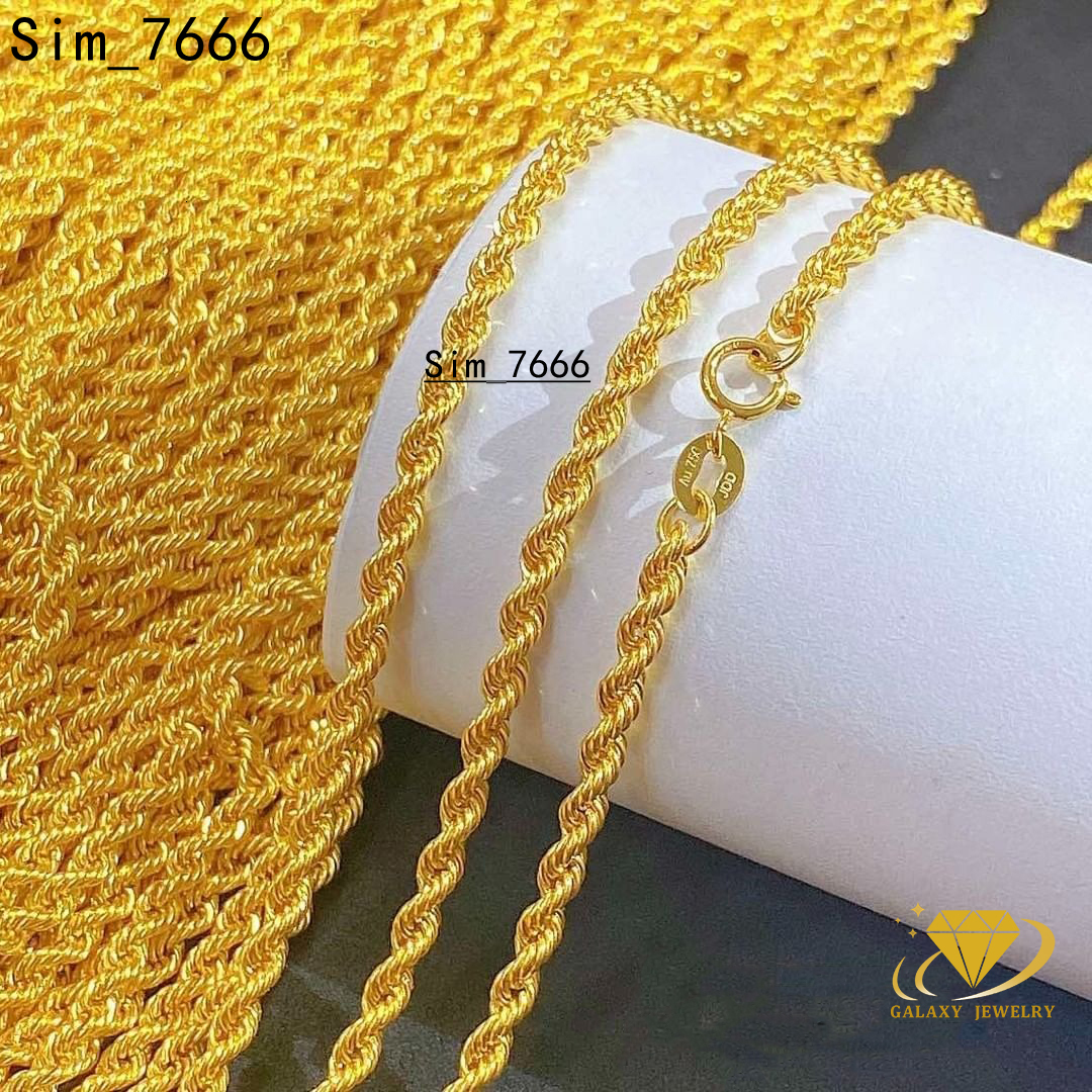 Cadena De Oro 18k Twisted Rope Chain Solid Gold Jewelry Gold Rope Chain Au750 18 Karat Pure Gold Rope Chain Necklace