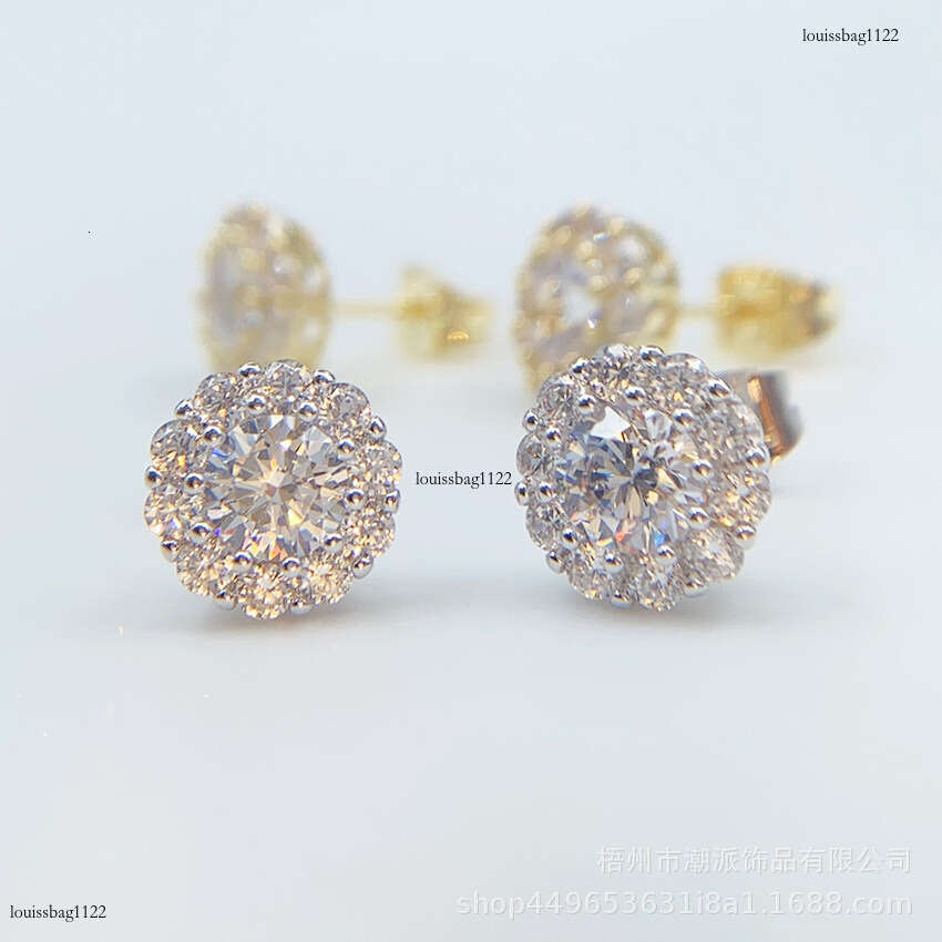 Trendy Jewelry Hip-Hop Zircon Full Dia Electroplated New Earrings