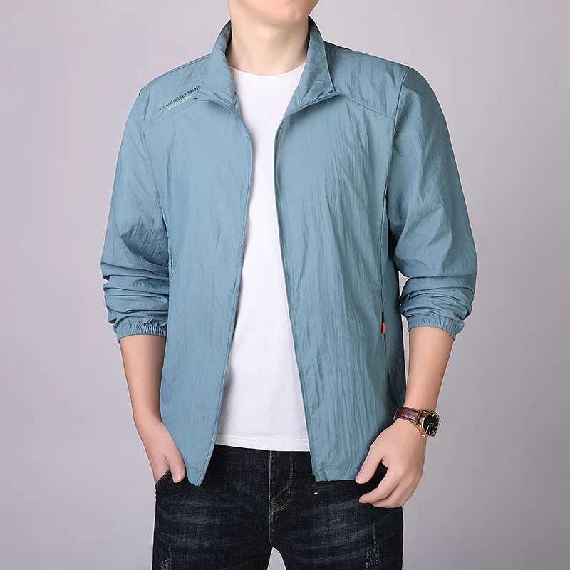 Korean Sunscreen Zipper Jacket Fishing Coats Mens Breathable Sports UV Protection Quick Dry Skin Windproof S W250809